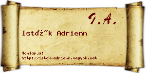 Istók Adrienn névjegykártya