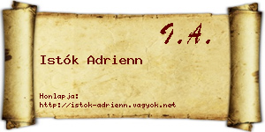 Istók Adrienn névjegykártya